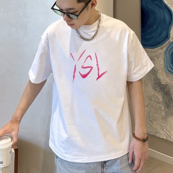 お洒落サンローランシグネチャーロゴ Ｔシャツ パロディ Sax16915
